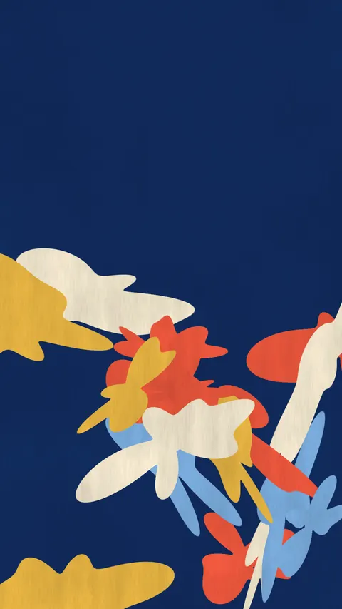 Cutout Garden, abstract phone wallpaper