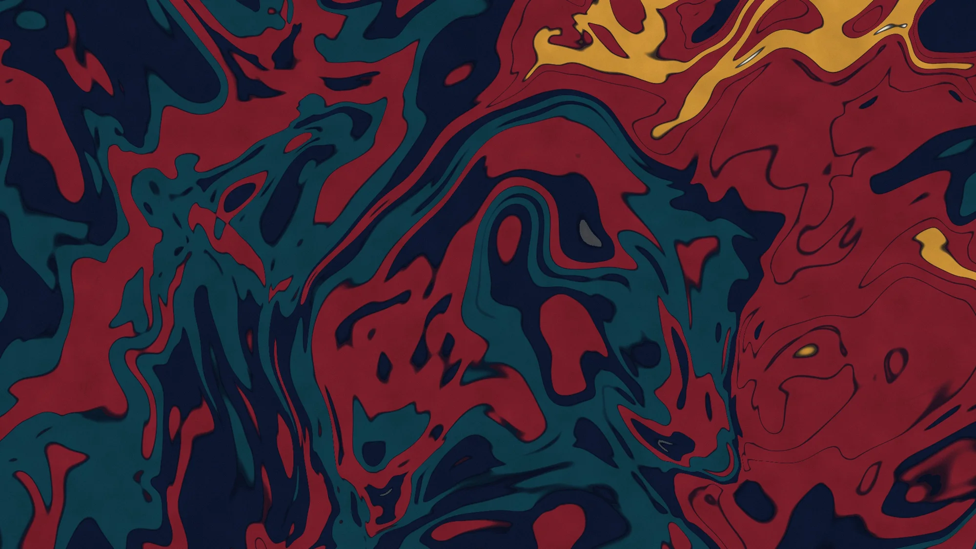 Ebru Marble: Hand-marbled ebru swirls in midnight navy, oxblood and ochre with fine bone-white veining.