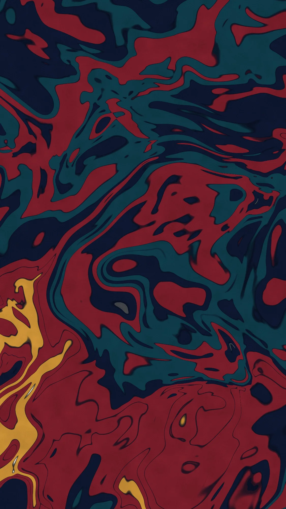 Ebru Marble: Hand-marbled ebru swirls in midnight navy, oxblood and ochre with fine bone-white veining.