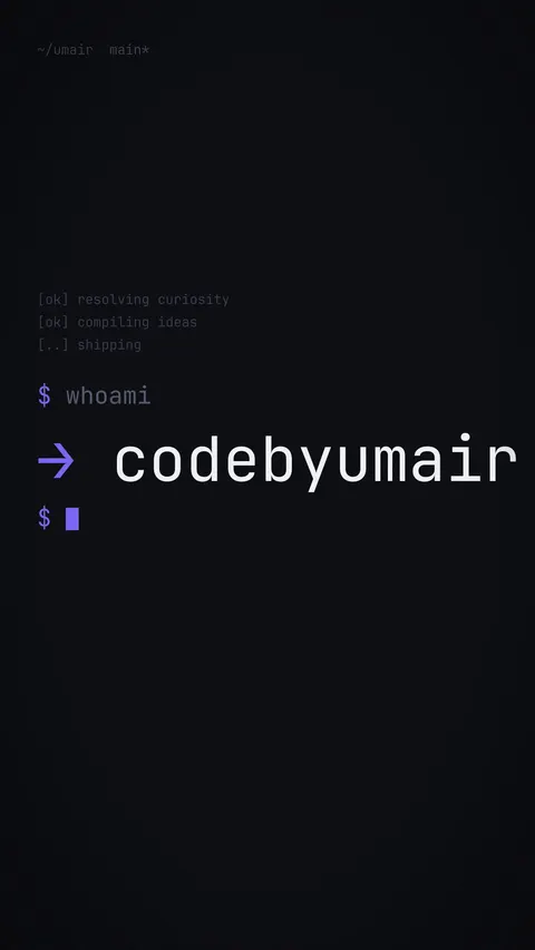 codebyumair Terminal, logo phone wallpaper
