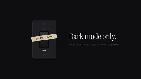 Dark Mode Only, developer desktop wallpaper