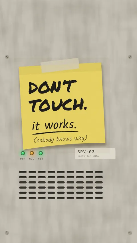 Don’t Touch. It Works., developer phone wallpaper