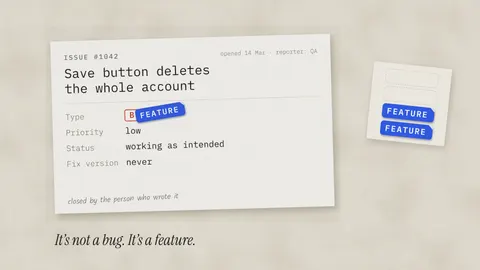 It’s Not a Bug, It’s a Feature, developer desktop wallpaper
