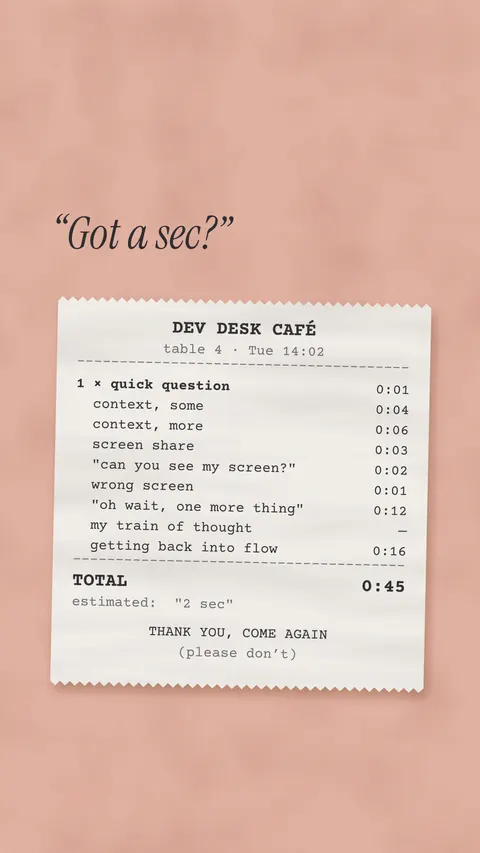Quick Question Receipt, developer phone wallpaper