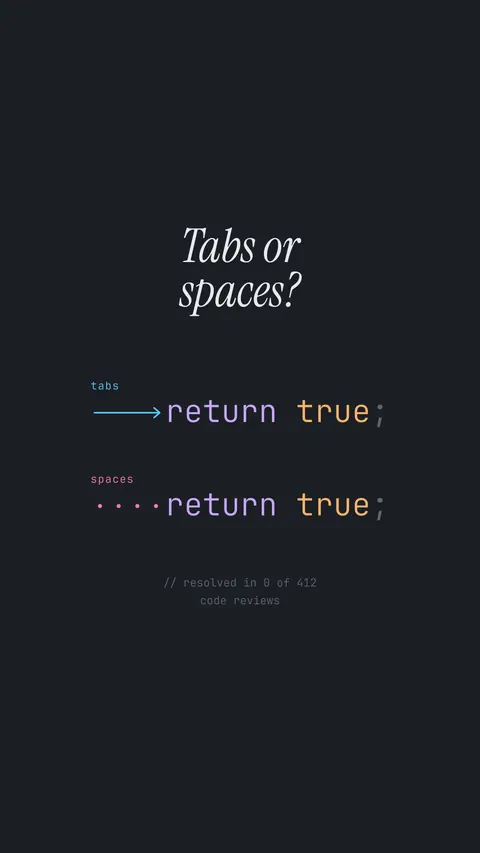 Tabs or Spaces?, developer phone wallpaper