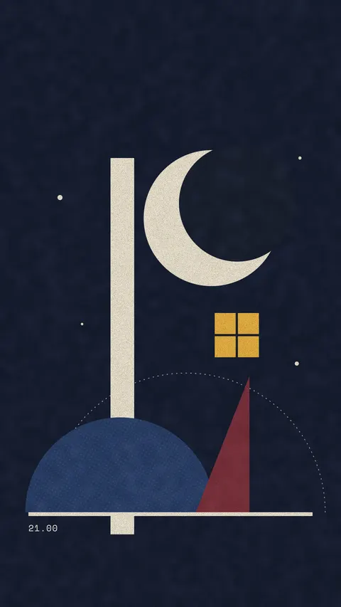 Bauhaus Hours (Dark), duo phone wallpaper