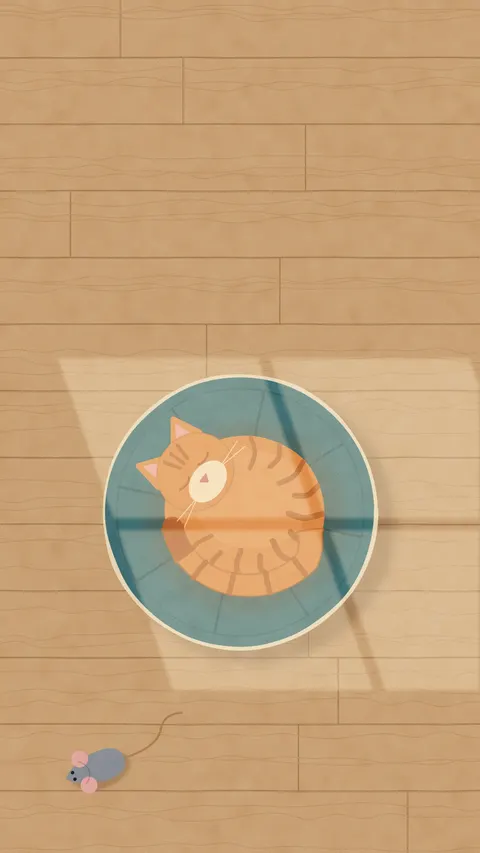 Cushion Cat (Light), duo phone wallpaper