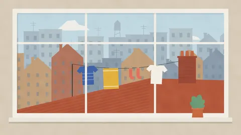 Window Rooftops (Light), duo desktop wallpaper