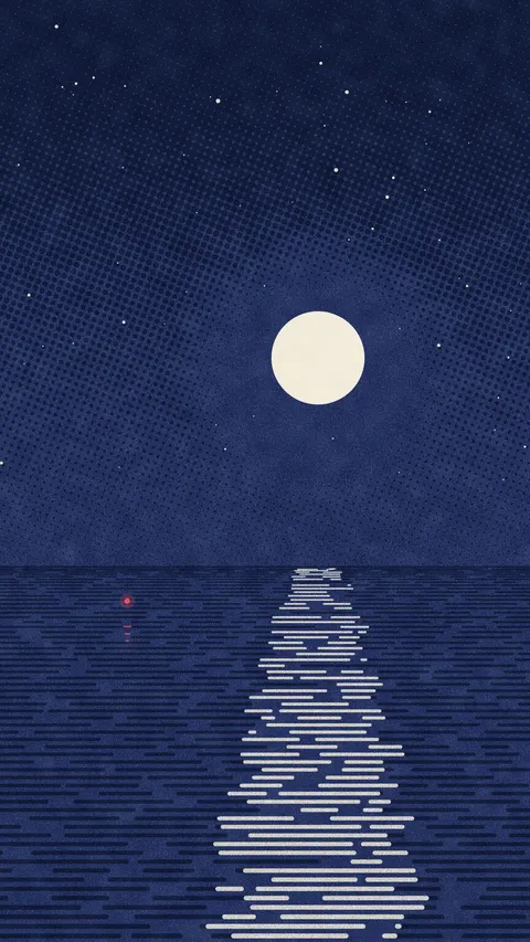 Riso Tide (Dark), duo phone wallpaper