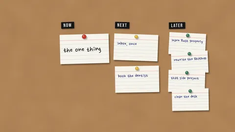 Now / Next / Later, productivity desktop wallpaper