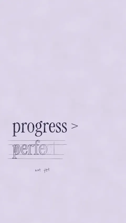 Progress > Perfect, productivity phone wallpaper
