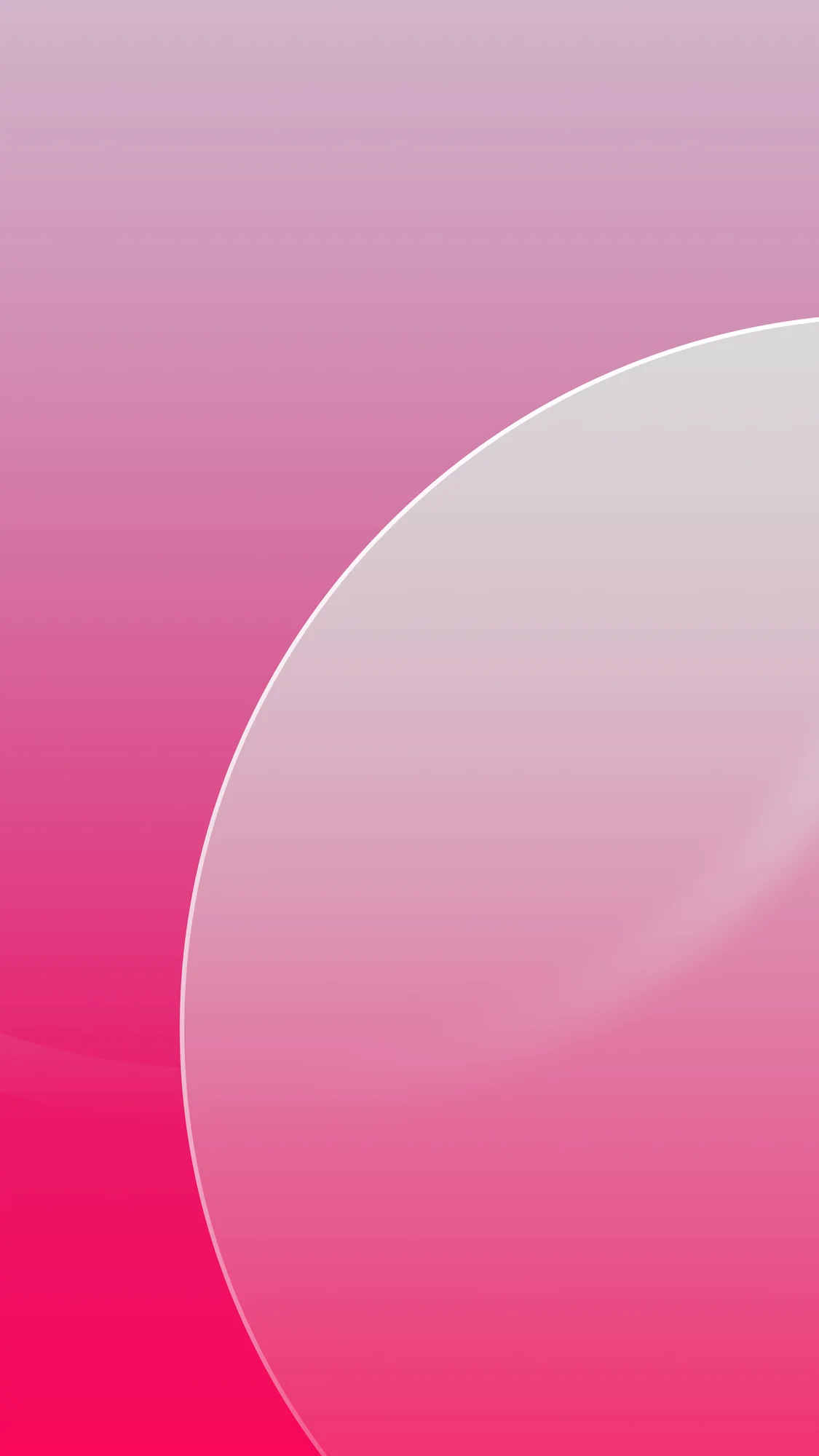 Glass Rose: Powder pink deepens into vivid rose beneath a soft, frosted-glass circle.