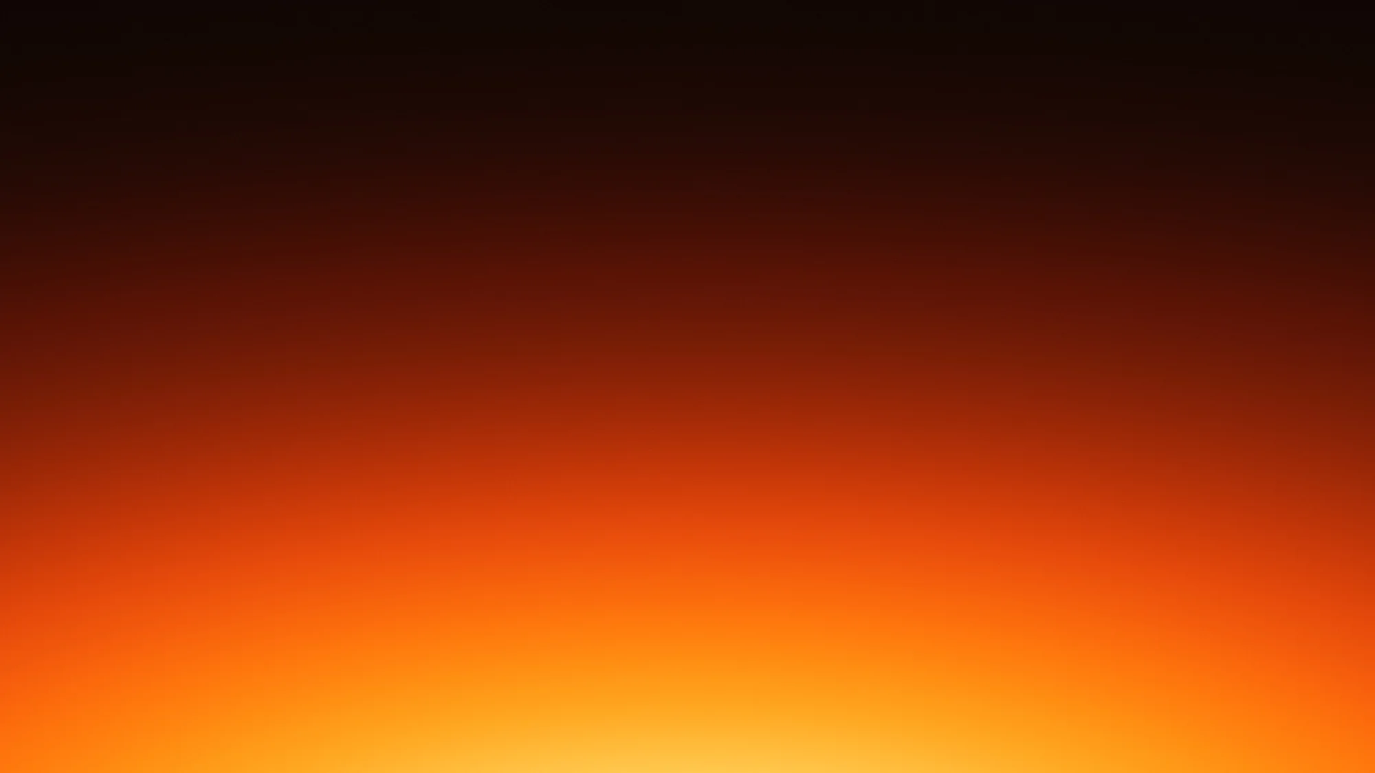 Ember Dawn: Charcoal-black fading into a wide ember-orange glow that burns to gold along the bottom.
