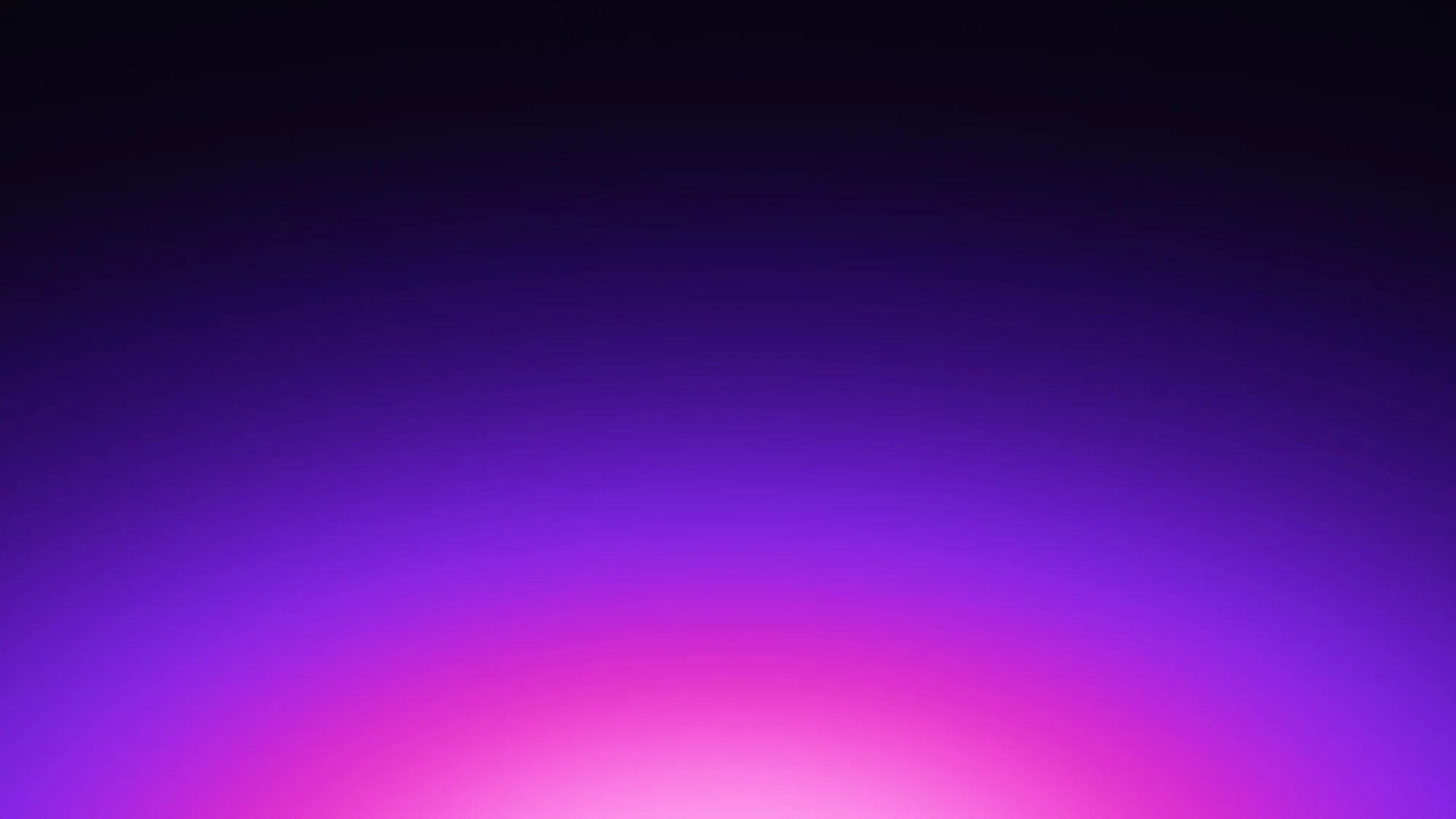 Violet Bloom: A near-black sky with a violet-to-magenta glow blooming softly from the bottom centre.