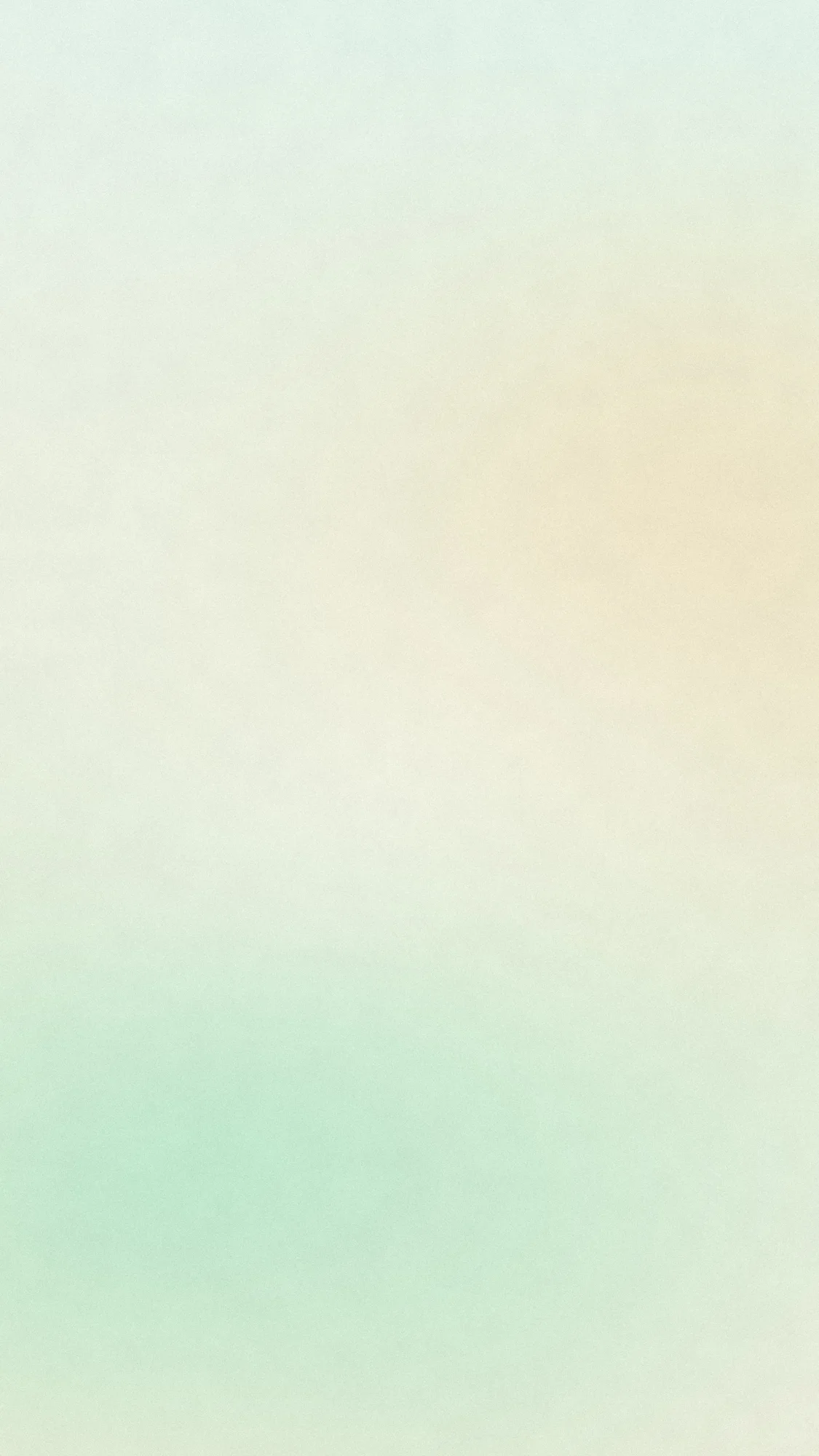 Mint Paper: Mint at the bottom fading into warm sand above, with a subtle paper texture throughout. Calm and low-contrast.