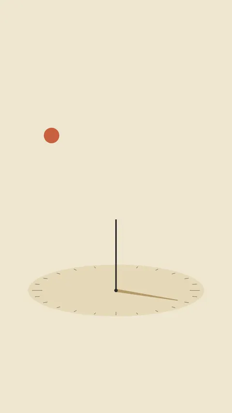 Sundial, minimal phone wallpaper