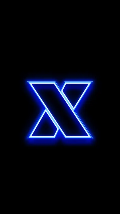 Neon X, typography phone wallpaper