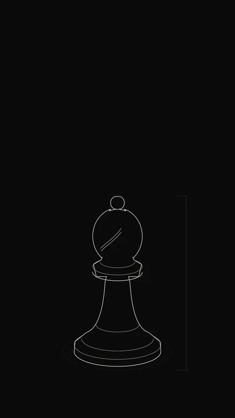 Chess Bishop Outline, outline phone wallpaper