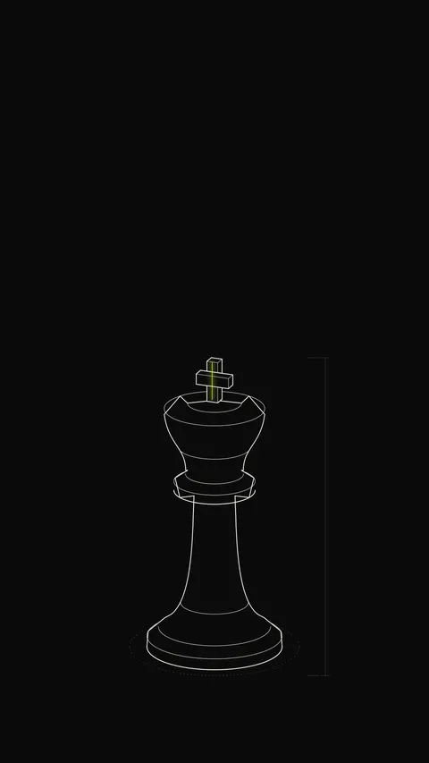 Chess King Outline, outline phone wallpaper