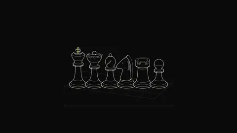 Chess Set Outline, outline desktop wallpaper